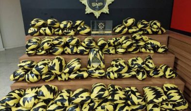 Pamuk yüklü tırda 55 kilo skunk ele geçirildi