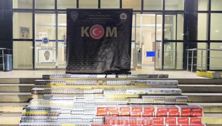 Şanlıurfa’da 8 bin paket kaçak sigara ele geçirildi