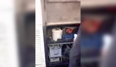 Şanlıurfa’da seyir halindeki otobüsün motor bölümünde çıkan yangın söndürüldü