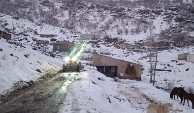 Şırnak’ta kar nedeniyle kapanan köy yolları açılıyor