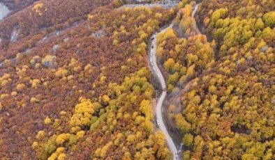 Tunceli’de sonbaharın büyüleyici renkleri havadan görüntülendi