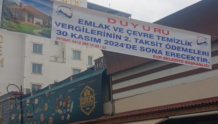 Diyarbakır’da Emlak ve Çevre Temizlik Vergisi için son günler