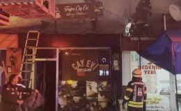 Çay ocağında çıkan yangın panik yarattı