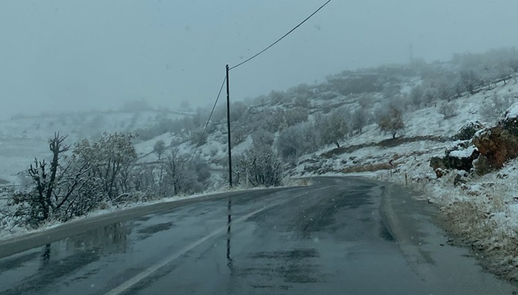 Eğil Yolu Beyaza Büründü