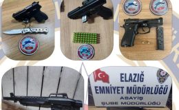 Elazığ’da ruhsatsız silah taşıyan 11 kişi yakalandı