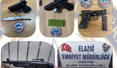 Elazığ’da ruhsatsız silah taşıyan 11 kişi yakalandı