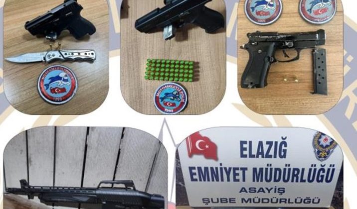 Elazığ’da ruhsatsız silah taşıyan 11 kişi yakalandı
