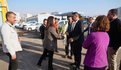 Eş Başkan Hatun, Yol Yapım ve Altyapı Koordinasyon Dairesi Başkanlığını ziyaret etti