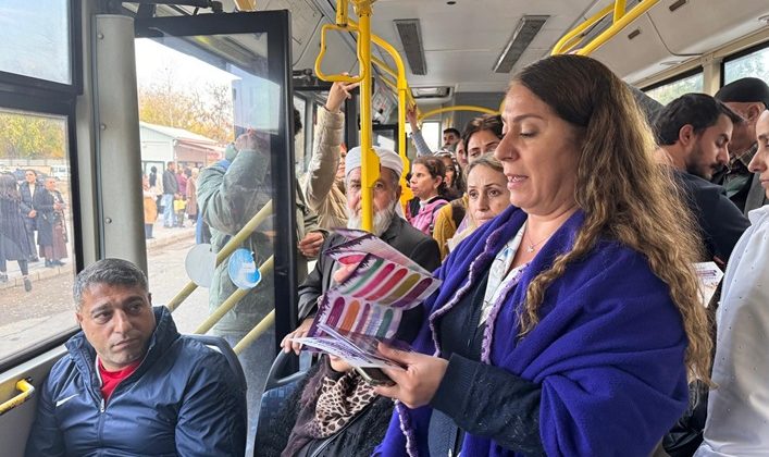 Halk otobüslerinde kadına yönelik şiddete dikkat çekildi