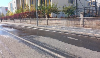Sızan su birikintisi çevreye kötü kokular yayıyor!