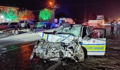 Kahramanmaraş’ta trafik kazası: 1 ölü, 2 polis yaralı