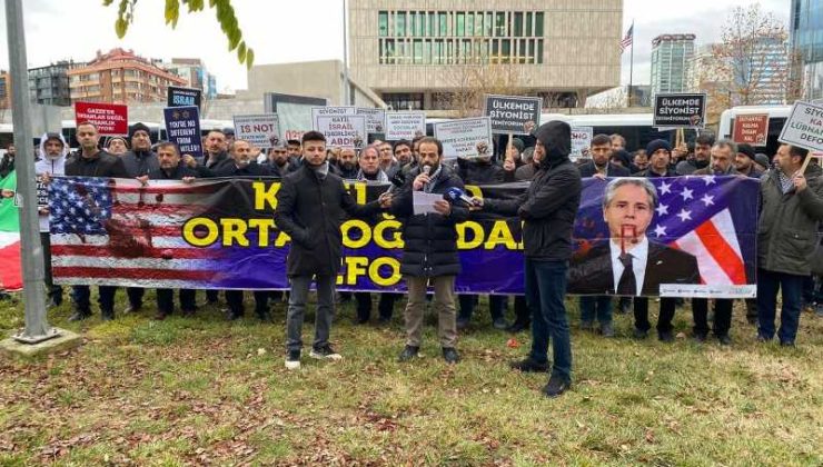 Blinken’e Filistin protestosu: “Elleriniz kanlı”