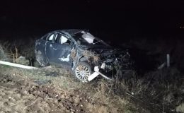 Amasya’da otomobil tarlaya uçtu: 1 ölü, 1 yaralı
