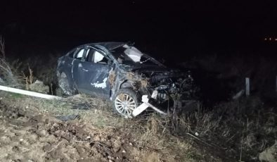 Amasya’da otomobil tarlaya uçtu: 1 ölü, 1 yaralı