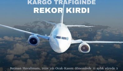 Batman havalimanında kargo trafiği rekoru