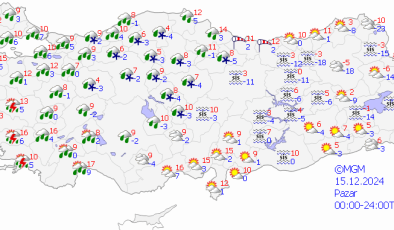 Diyarbakır’da bulutlu hava, Türkiye genelinde kar ve fırtına