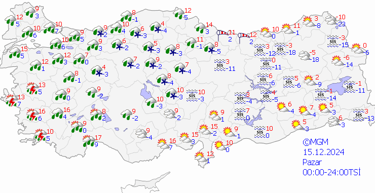 Diyarbakır’da bulutlu hava, Türkiye genelinde kar ve fırtına