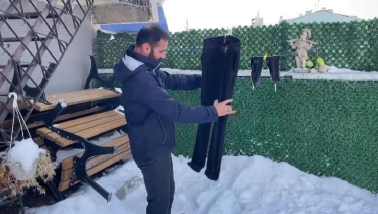 Doğu dondurdu: Hava eksi 23 derece, kıyafetler buz tuttu