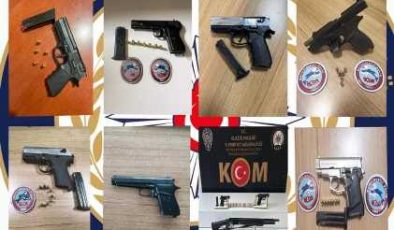 Elazığ’da ruhsatsız silah taşıyan 22 kişi yakalandı