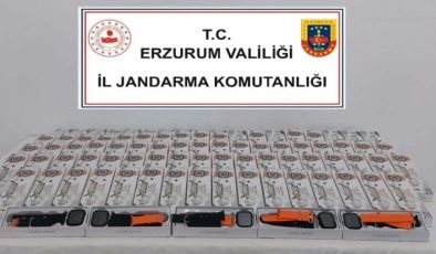 Erzurum’da 93 gümrük kaçağı akıllı saat ele geçirildi