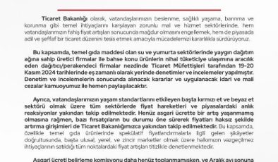 Fahiş fiyat artışlarına sıkı denetim başladı
