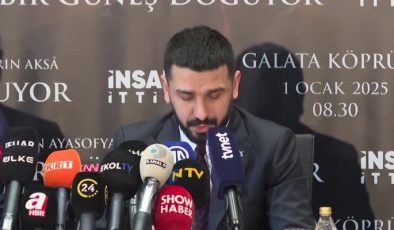 Galata Köprüsü’nde Filistin için insanlık ittifakı çağrısı