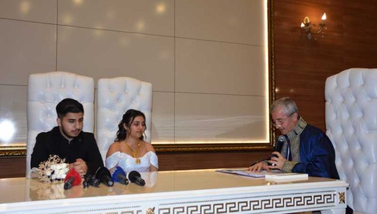 Gaziantep’te yılın son nikahı kıyıldı