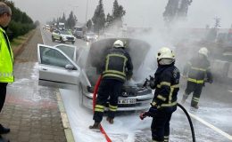 Kahramanmaraş’ta otomobil yangını paniği