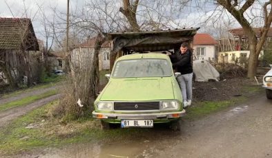 Kaporta ustası, restore ettiği 1977 model otomobilini torunlarına saklıyor