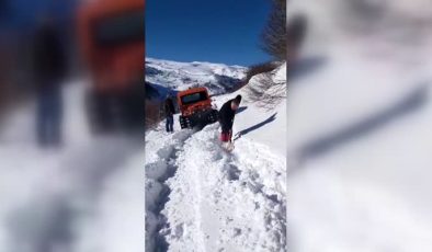 Kar nedeniyle mahsur kalan hasta kurtarıldı