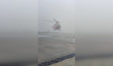 Muğla Eğitim ve Araştırma Hastanesi’ne çarpan helikopterin son görüntüsü