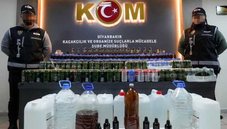 Diyarbakır’da yılbaşı öncesi 1300 şişe sahte içki ele geçirildi