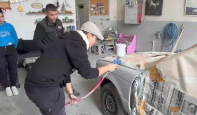 Sanayide “Esra Usta”: Baba mesleği oto boyamada fark yaratıyor