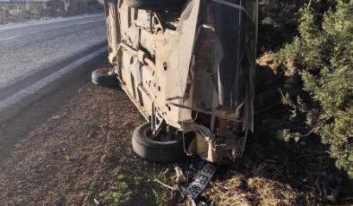 Siverek’te otomobil yola çıkan ata çarptı: At telef oldu