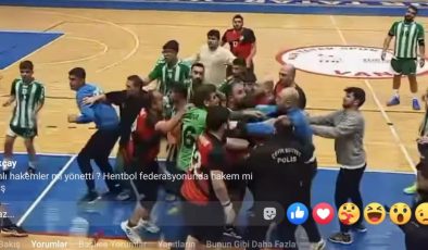 Van’da hentbol maçı kavgaya dönüştü