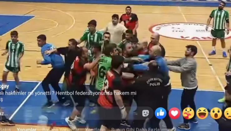 Van’da hentbol maçı kavgaya dönüştü