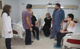 Van’da patlamadan kurtulan baba-oğul taburcu oldu