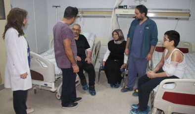 Van’da patlamadan kurtulan baba-oğul taburcu oldu