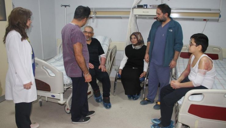 Van’da patlamadan kurtulan baba-oğul taburcu oldu