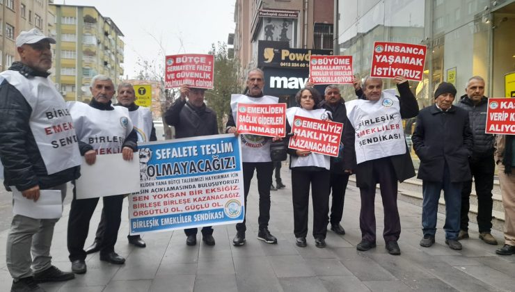 Birleşik Emekliler Sendikası Diyarbakır’da “Geçinemiyoruz” diyerek ses yükseltti