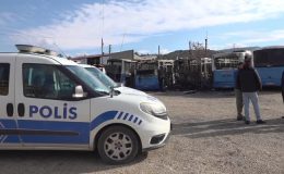 Burdur’da 6 halk otobüsü yandı: Kundaklama şüphesi