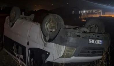 Yüksekova’da minibüs takla attı: 7 yaralı