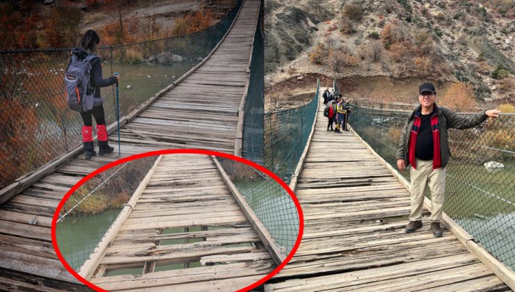 Dicle’de 16 yıllık asma köprü tehlike saçıyor
