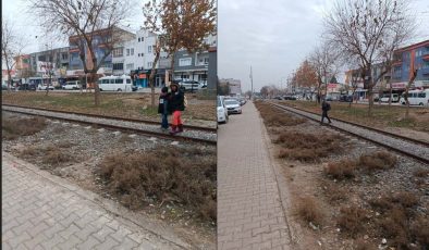 İki mahalle arasındaki tren yolu tehlike saçıyor