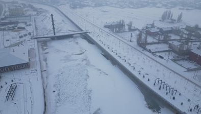Doğu Anadolu’da kar manzarası: Nehirler buz tuttu, şehirler beyaza büründü