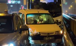 8 aracın karıştığı zincirleme trafik kazasında 2 kişi yaralandı