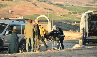 Adıyaman’da bariyerlere çarpan hafif ticari araçtaki 2 kişi yaralandı