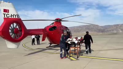 Şırnak’ta 5 aylık bebek için ambulans helikopter seferber oldu