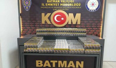 Batman’da 1940 paket gümrük kaçağı sigara ele geçirildi