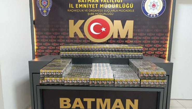 Batman’da 1940 paket gümrük kaçağı sigara ele geçirildi